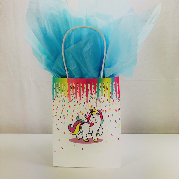 NWOT Set of 24 Unicorn Bags with Tissue Paper - Picture 4 of 8